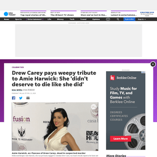 A complete backup of www.usatoday.com/story/entertainment/celebrities/2020/02/23/amie-harwick-death-drew-carey-cries-pays-tribut
