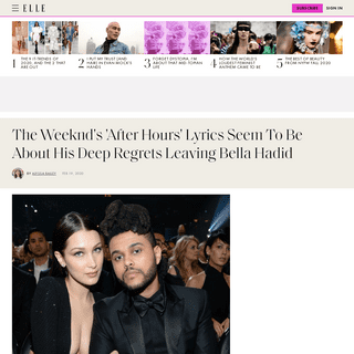 A complete backup of www.elle.com/culture/music/a30994801/the-weeknd-after-hours-lyrics-meaning-bella-hadid/
