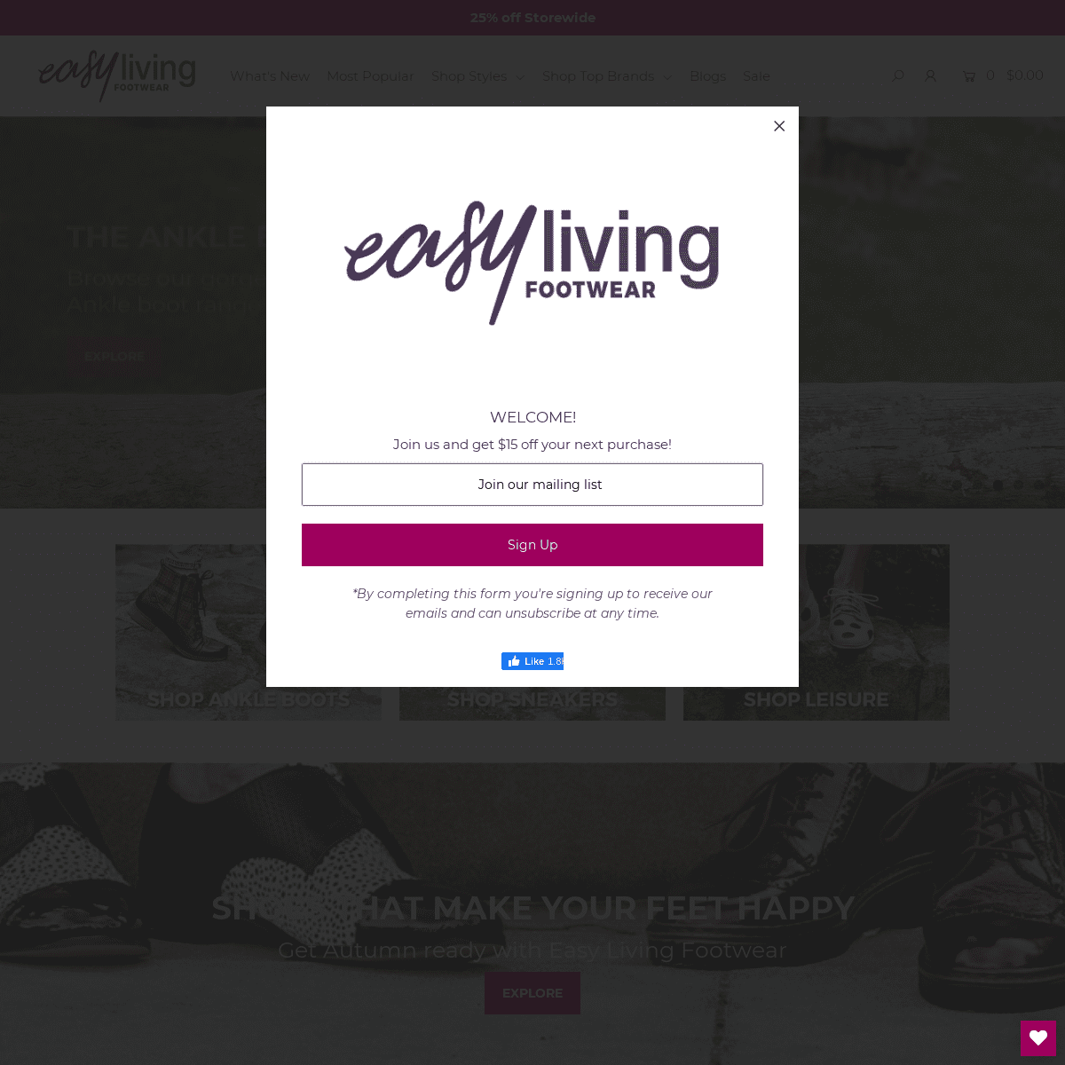 A complete backup of easylivingfootwear.com.au