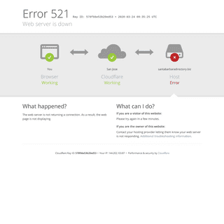 santabarbaradirectory.biz - 521- Web server is down