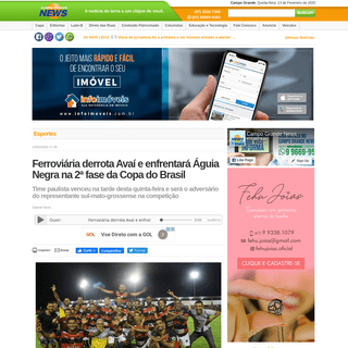 A complete backup of www.campograndenews.com.br/esportes/ferroviaria-derrota-avai-e-enfrentara-aguia-negra-na-2a-fase-da-copa-do
