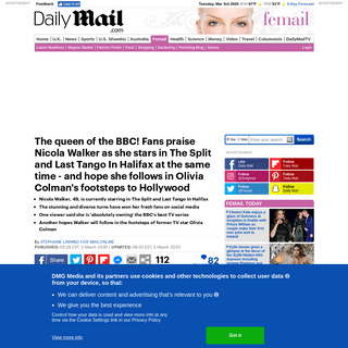 A complete backup of www.dailymail.co.uk/femail/article-8068919/Fans-praise-Nicola-Walker-stars-Split-Tango-Halifax-time.html