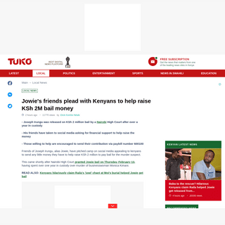 A complete backup of www.tuko.co.ke/340305-jowies-friends-plead-kenyans-raise-ksh-2m-bail-money.html