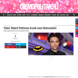 VideÃ³- Robert Pattinson brutÃ¡l szexi BatmankÃ©nt - Cosmopolitan.hu