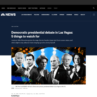 A complete backup of www.nbcnews.com/politics/2020-election/5-things-watch-democratic-debate-nevada-n1137991