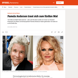 Pamela Anderson hat Jon Peters geheiratet- Hochzeit in Malibu - DER SPIEGEL
