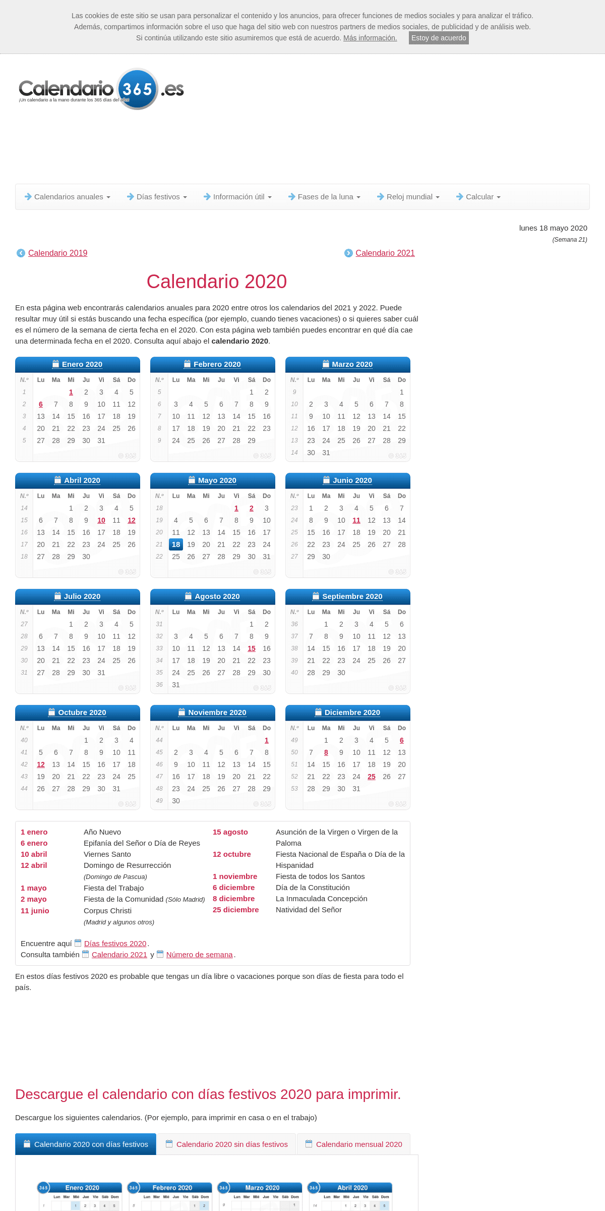 A complete backup of calendario-365.es
