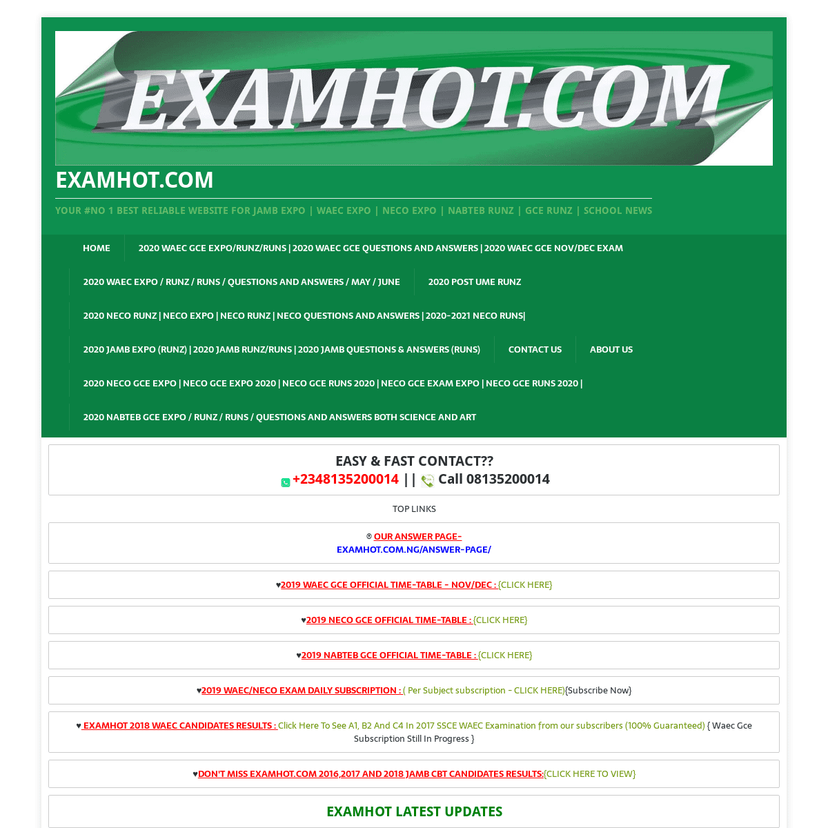 A complete backup of examhot.com