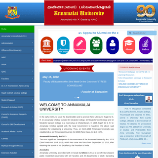 A complete backup of annamalaiuniversity.ac.in