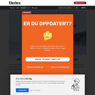 A complete backup of www.varden.no/nyheter/50-mennesker-innesnodd-pa-haukeliseter/