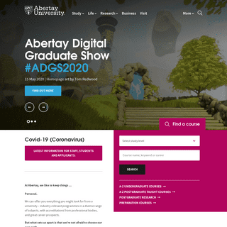A complete backup of abertay.ac.uk