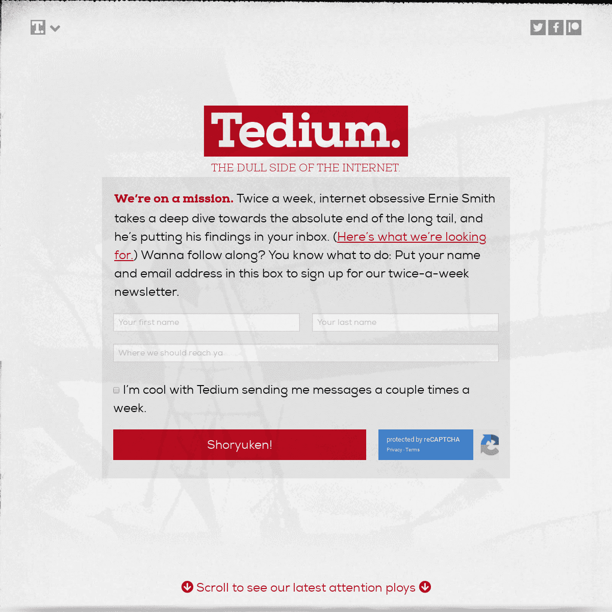 A complete backup of tedium.co