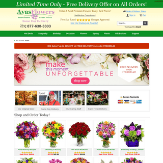 Flower Delivery Services - Send Flowers Online Nationwide - Avas Flowers