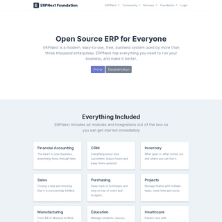 ERPNext Foundation - Open Source ERP Software