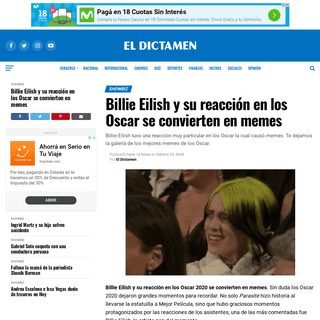 A complete backup of www.eldictamen.mx/espectaculos/billie-eilish-y-su-reaccion-en-los-oscar-se-convierten-en-memes/