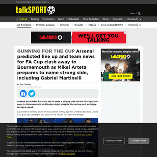 A complete backup of talksport.com/football/fa-cup/661222/arsenal-predicted-line-up-team-news-fa-cup-bournemouth-mikel-arteta-ga