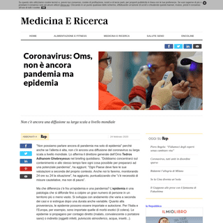Coronavirus- Oms, non Ã¨ ancora pandemia ma epidemia - la Repubblica
