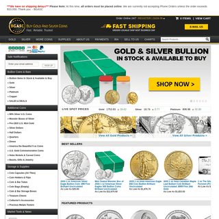 Buy Gold & Silver Coins or Bars Online, Low Silver Prices - Buy Gold And Silver Coins - BGASC.com