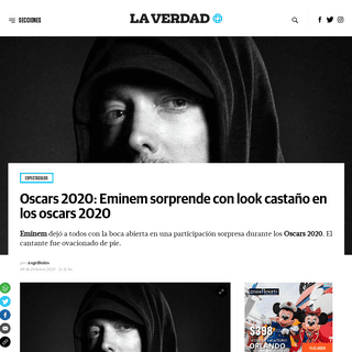 A complete backup of laverdadnoticias.com/espectaculos/Oscars-2020-Eminem-sorprende-con-look-castano-en-los-oscars-2020-20200209