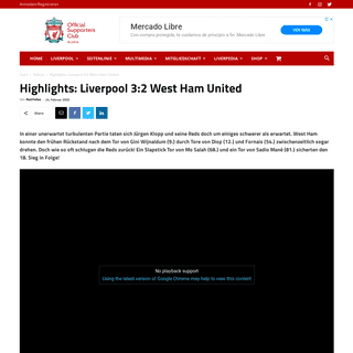 Highlights- Liverpool 3-2 West Ham United - OLSC Red Fellas Austria