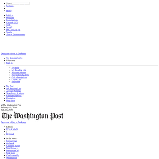 Washington Post- Breaking News, World, US, DC News & Analysis - The Washington Post
