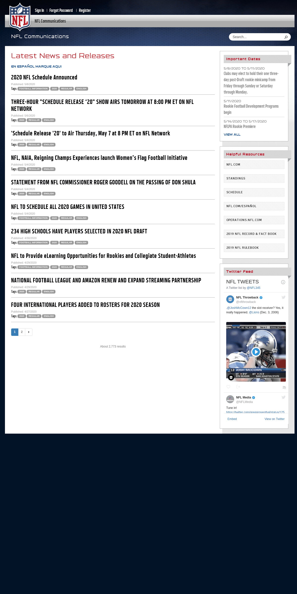 A complete backup of nflcommunications.com