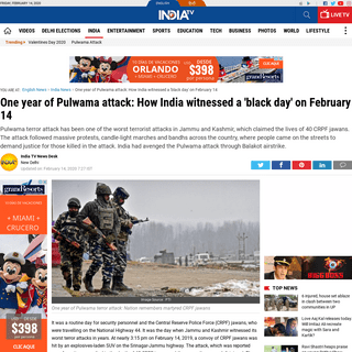 A complete backup of www.indiatvnews.com/news/india/pulwama-terror-attack-one-year-40-crpf-jawans-martyred-jammu-kashmir-588721