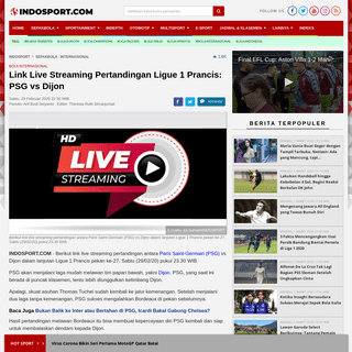 Link Live Streaming Pertandingan Ligue 1 Prancis- PSG vs Dijon - INDOSPORT