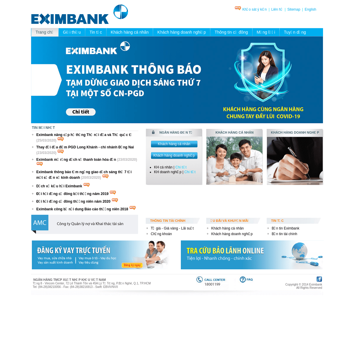 A complete backup of eximbank.com.vn
