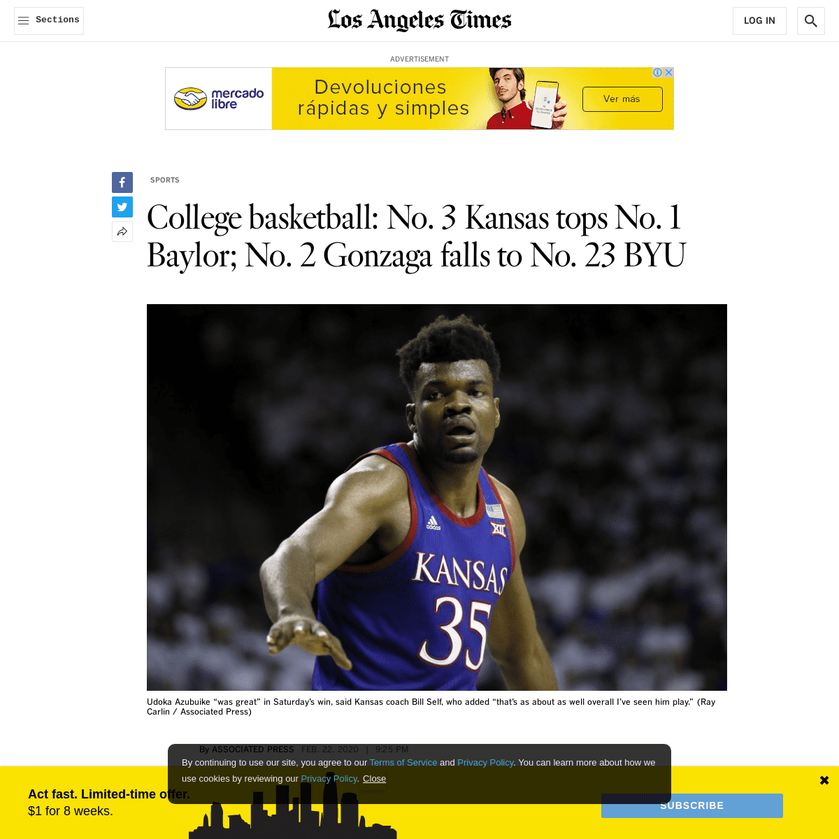 A complete backup of www.latimes.com/sports/story/2020-02-22/college-basketball-no-3-kansas-prevails-at-no-1-baylor