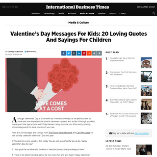 A complete backup of www.ibtimes.com/valentines-day-messages-kids-20-loving-quotes-sayings-children-2921707