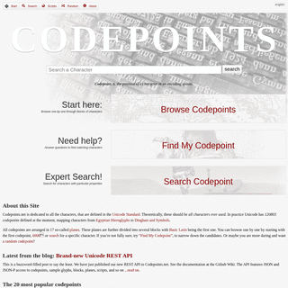 A complete backup of codepoints.net