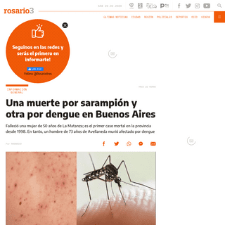 A complete backup of www.rosario3.com/informaciongeneral/Una-muerte-por-sarampion-y-otra-por-dengue-en-Buenos-Aires-20200221-002