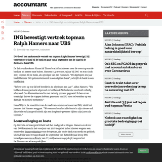 A complete backup of www.accountant.nl/nieuws/2020/2/ing-bevestigt-vertrek-topman-ralph-hamers-naar-ubs/