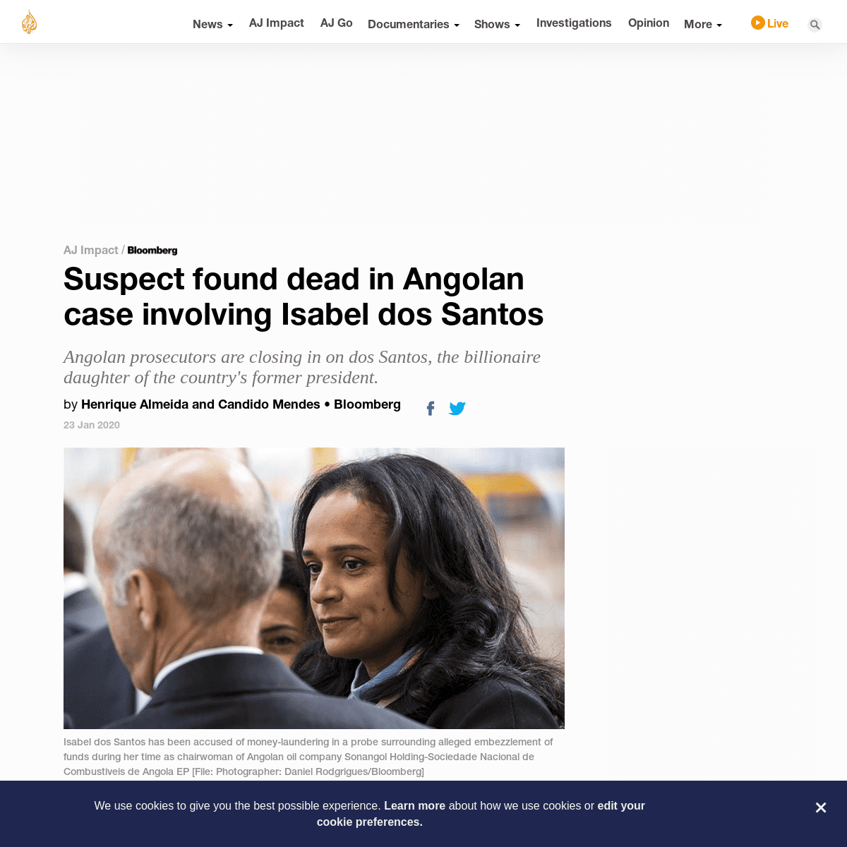 A complete backup of www.aljazeera.com/ajimpact/suspect-dead-angolan-case-involving-isabel-dos-santos-200123145658029.html