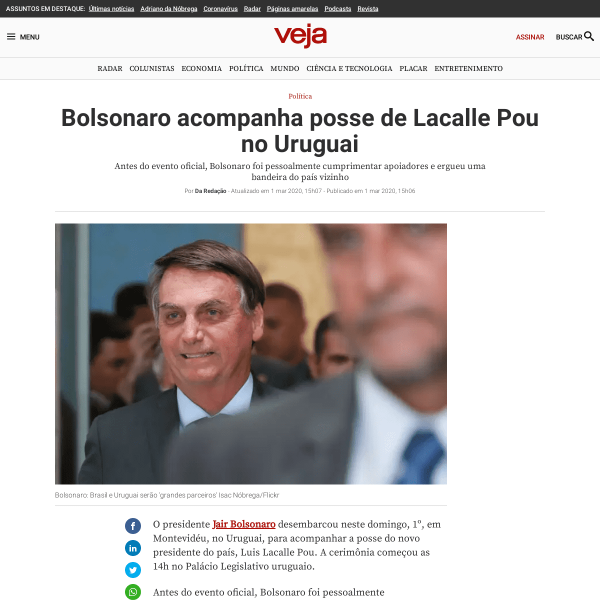A complete backup of veja.abril.com.br/politica/bolsonaro-acompanha-posse-de-lacalle-pou-no-uruguai/
