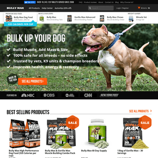 Bully Max Dog Food & Supplements for Building Muscle -