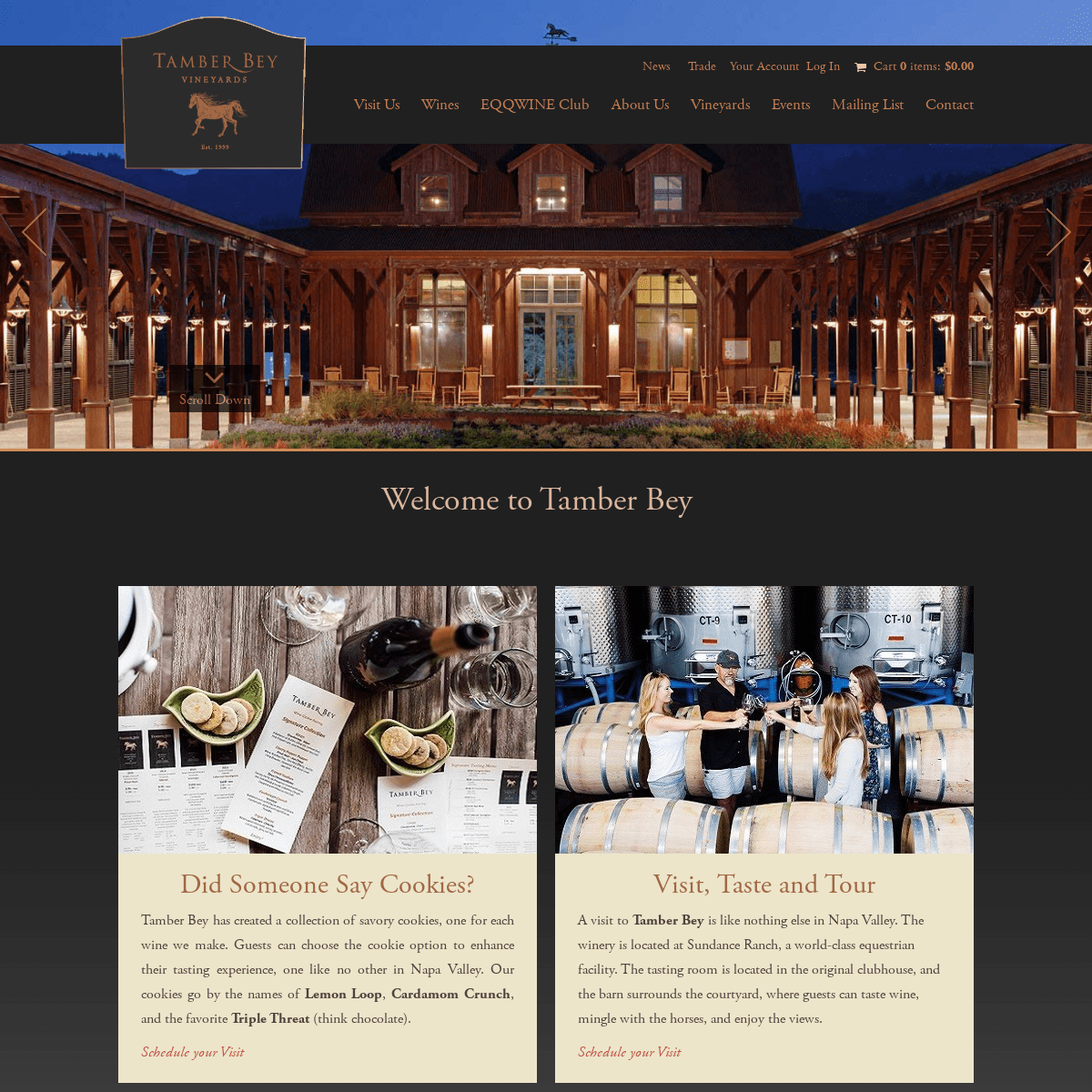 Tamber Bey Vineyards - Homepage