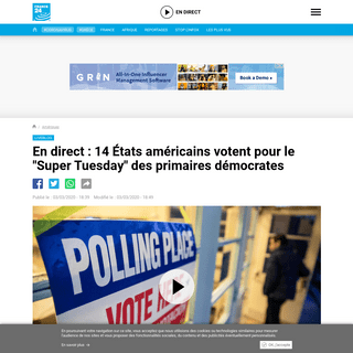 A complete backup of www.france24.com/fr/20200303-en-direct-14-%C3%A9tats-am%C3%A9ricains-votent-pour-le-super-tuesday-de-la-pri