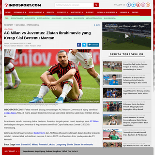 A complete backup of www.indosport.com/sepakbola/20200211/ac-milan-vs-juventus-zlatan-ibrahimovic-yang-kerap-sial-bertemu-mantan