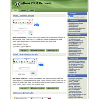 eBook DRM Removal - eBook Converter - Convert DRM ebook to PDF ePub AZW Word Format