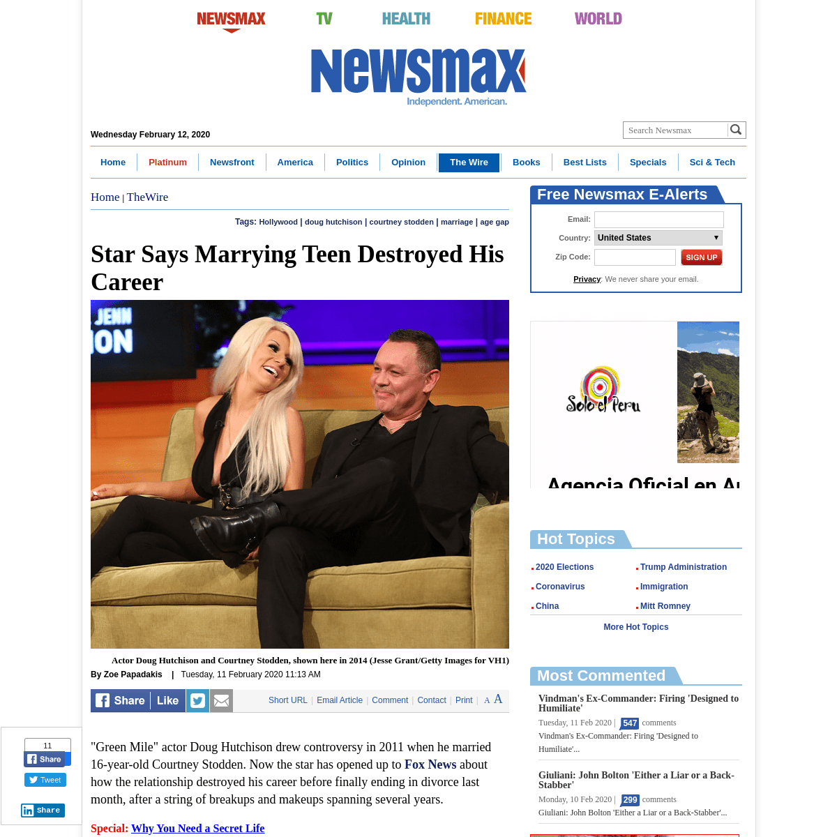 A complete backup of www.newsmax.com/thewire/doug-hutchison-courtney-stodden-marriage-age-gap/2020/02/11/id/953587/