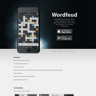 Wordfeud - multiplayer word game for iOS and Android