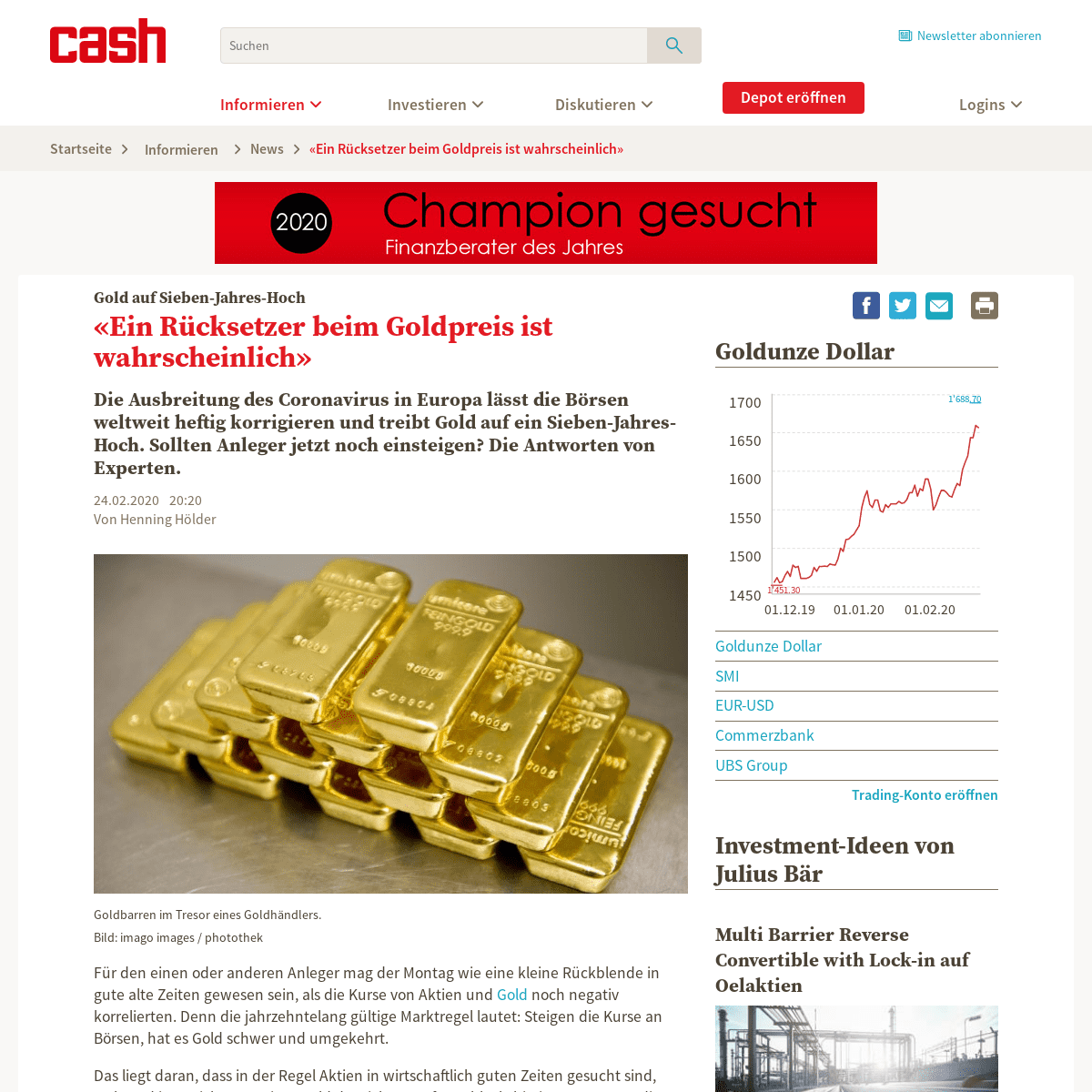 A complete backup of www.cash.ch/news/top-news/gold-auf-sieben-jahres-hoch-ein-ruecksetzer-beim-goldpreis-ist-wahrscheinlich-148