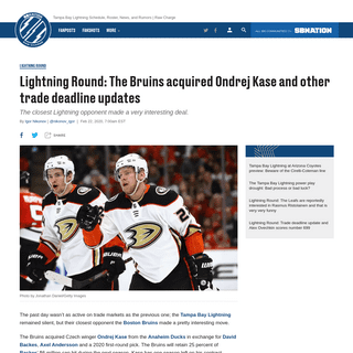 A complete backup of www.rawcharge.com/2020/2/22/21148299/lightning-round-the-bruins-acquired-ondrej-kase-and-other-trade-deadli