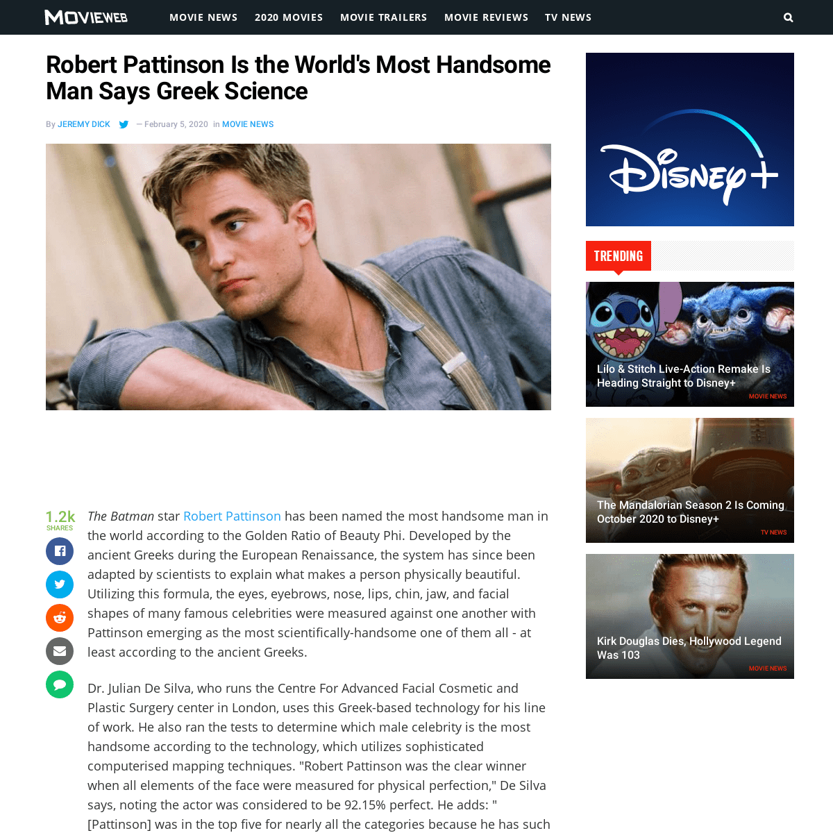 A complete backup of movieweb.com/robert-pattinson-most-handsome-man-science/