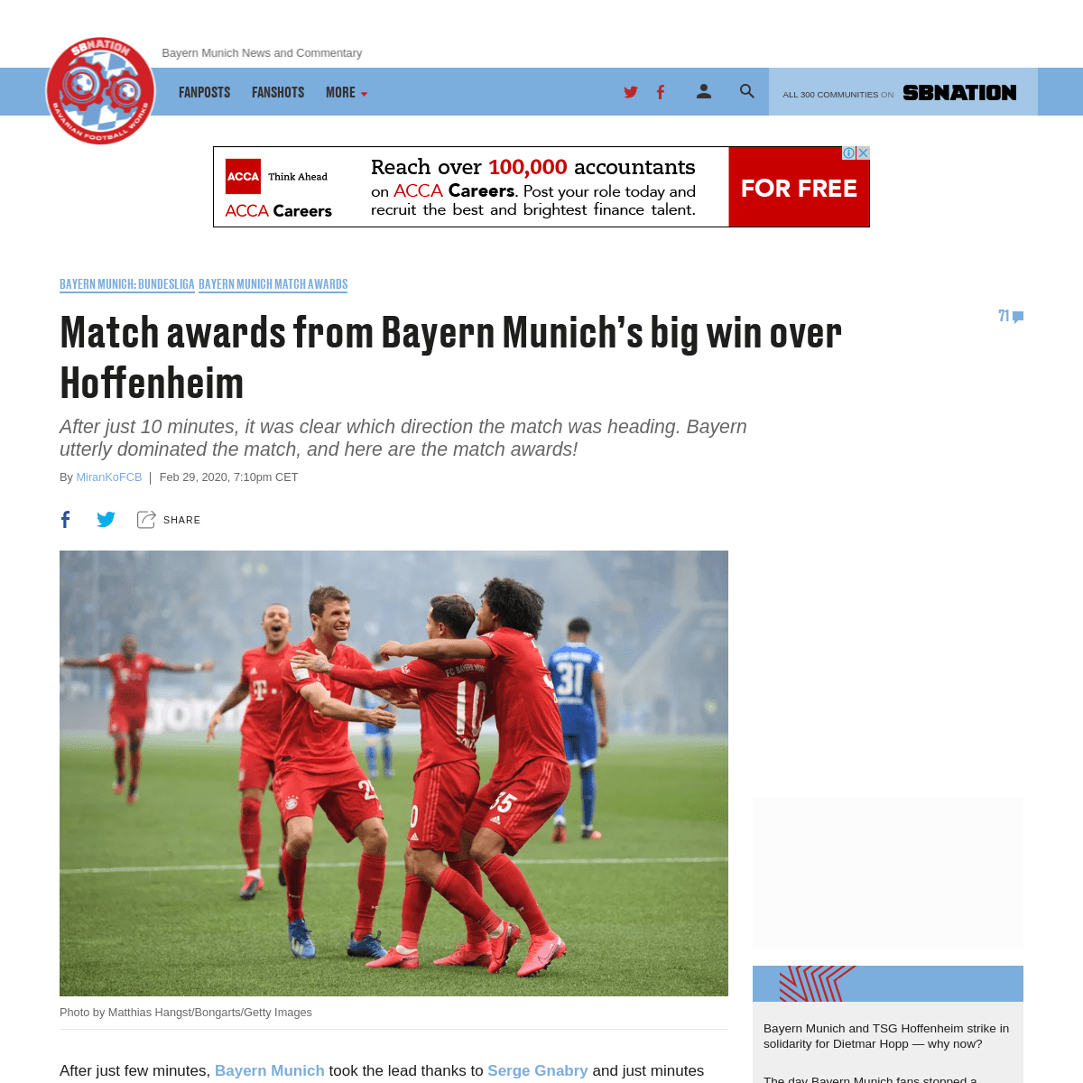 A complete backup of www.bavarianfootballworks.com/2020/2/29/21159122/bayern-munich-match-awards-prize-analysis-hoffenheim-bunde