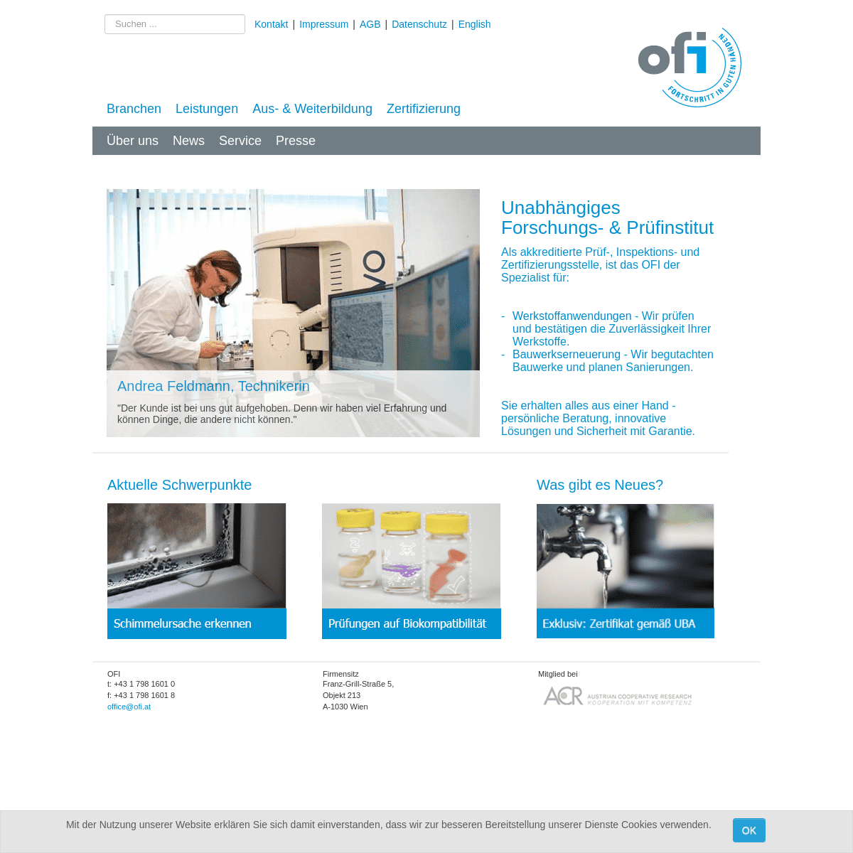 A complete backup of ofi.at