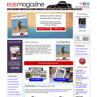 EOS magazine for Canon SLR owners