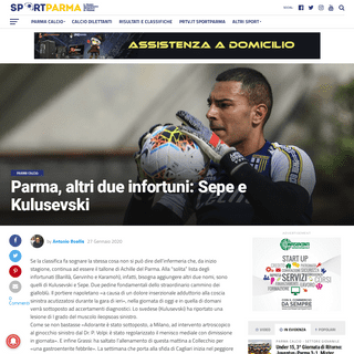 A complete backup of www.sportparma.com/parma-calcio/parma-altri-due-infortuni-sepe-e-kulusevski.html